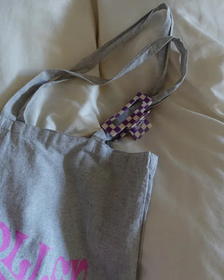 Block Check Square Hair Clip