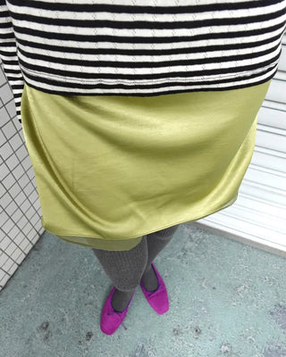 Satin mini skirt
