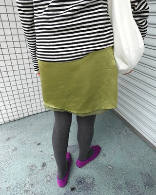 Satin mini skirt