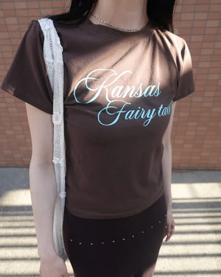 Lettering Slim Short-Sleeve T-Shirt