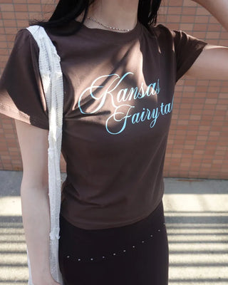 Lettering Slim Short-Sleeve T-Shirt