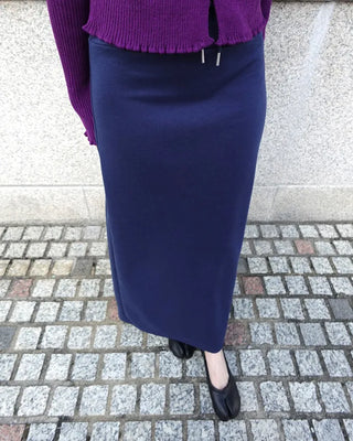 Waist string maxi skirt