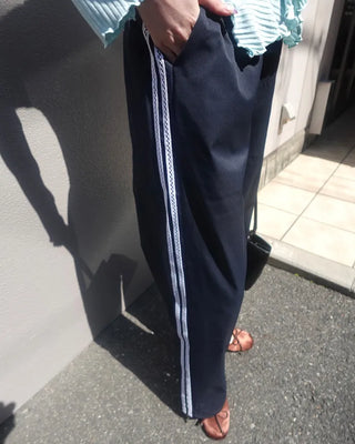 2-way lace-line windbreaker pants