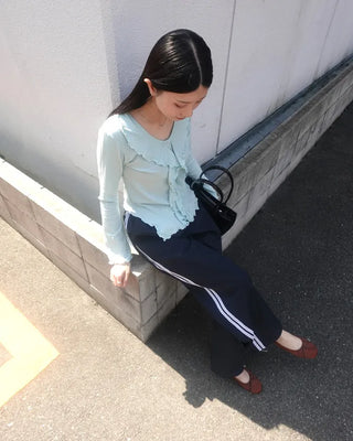 2-way lace-line windbreaker pants