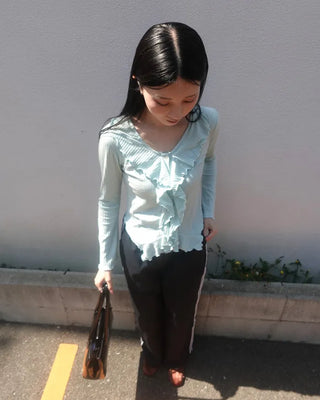 2-way lace-line windbreaker pants