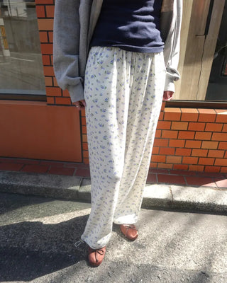 Floral Pattern Banding Pants