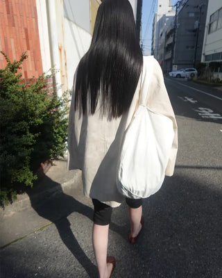 Square pocket single half trench coat