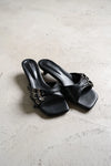 Triple buckle strap sandals with heels