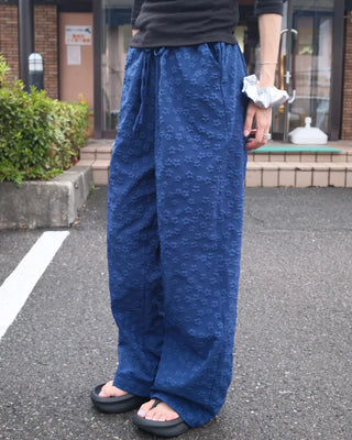 Embossed Flower Pants
