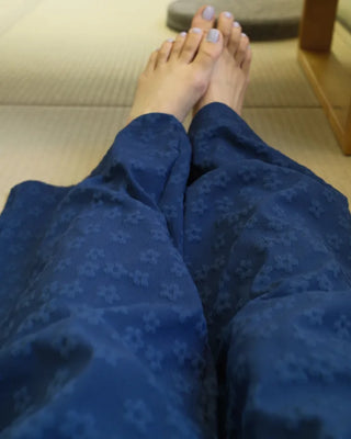 Embossed Flower Pants