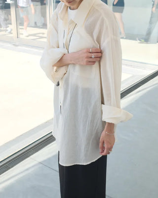 Sheer oversized shirt