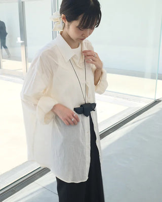 Sheer oversized shirt