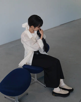 Sheer oversized shirt