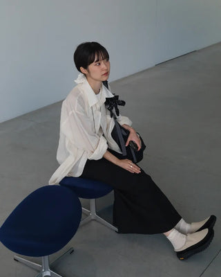 Sheer oversized shirt