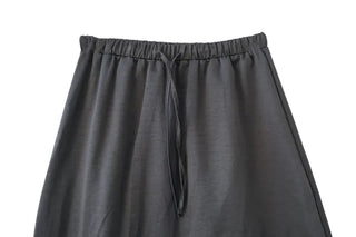 Satin long skirt
