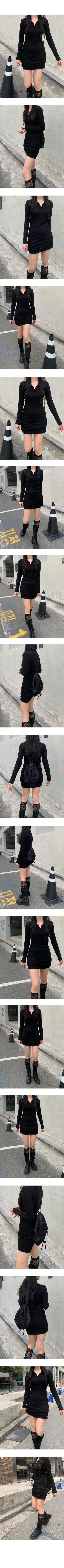 Mini shirring dress