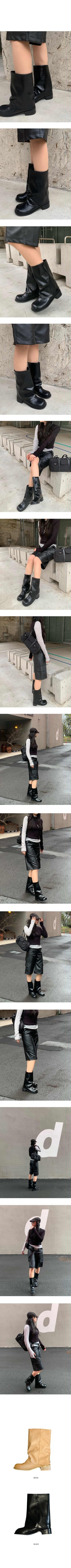 Faux leather warmer boots