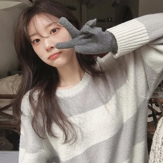 Winter striped knit
