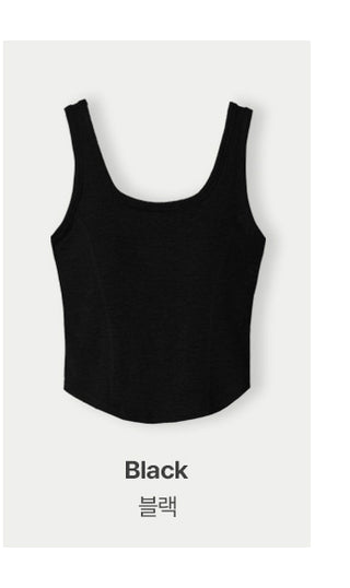 Slim sleeveless top with built-in cups - 3 colors