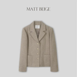 Gold button tweed jacket