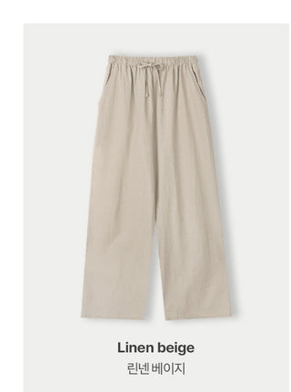 Wood Linen Wide Pants - 6 Colors