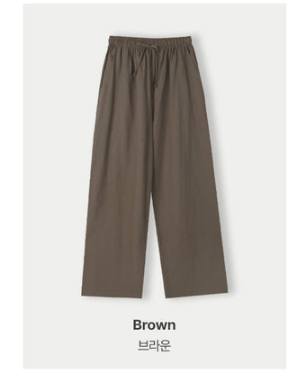 Wood Linen Wide Pants - 6 Colors