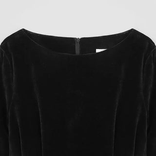 Black velvet flared dress - 2 sizes