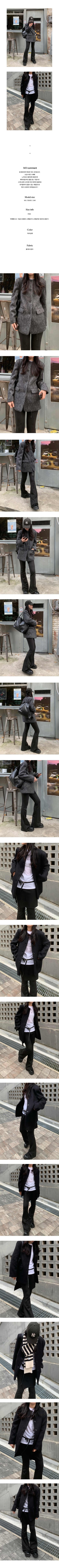 Mohair wool half coat