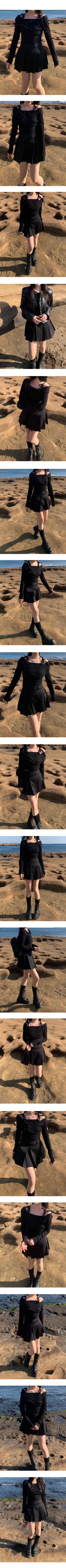 Strap Ribbon Wrap Shirt