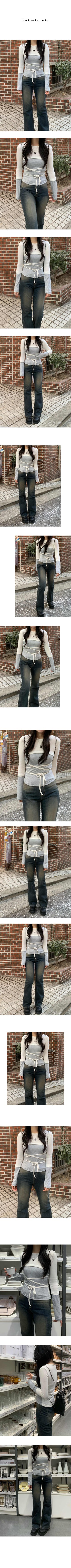 Two-tone strap t-shirt