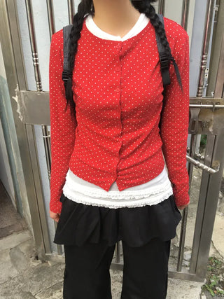 [6 colors] Lovely Dot Cardigan