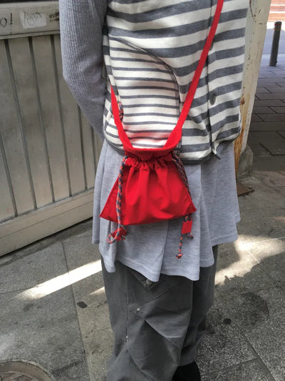 (3 colors) Colored drawstring bag