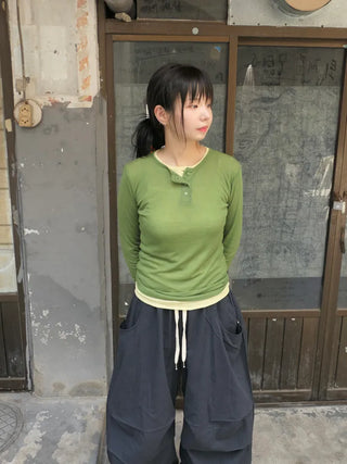 [7 colors] Layered T-shirt
