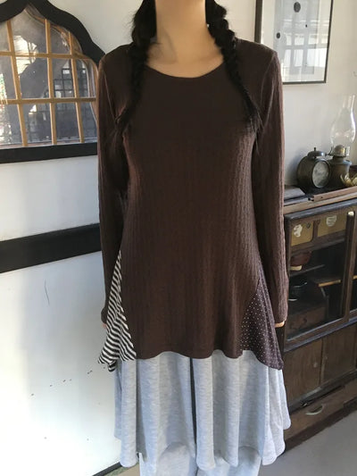 (3 colors) Long-length basic T-shirt