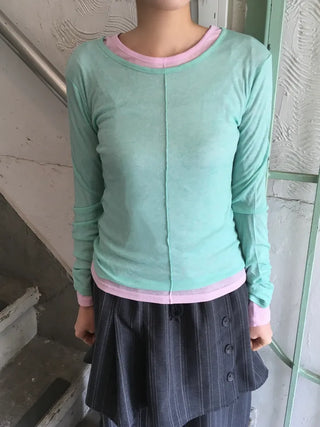 [6 colors] Tucked T-shirt