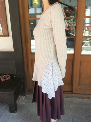 (3 colors) Long-length basic T-shirt