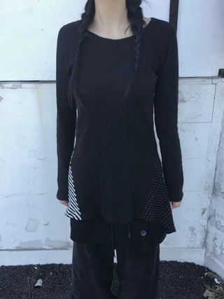 (3 colors) Long-length basic T-shirt