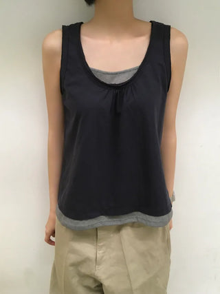 [2 colors] Layered Sleeveless
