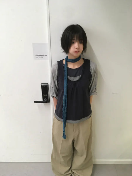 [2 colors] Layered Sleeveless