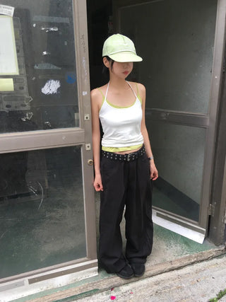 [3 colors] Halter Layered Sleeveless Top