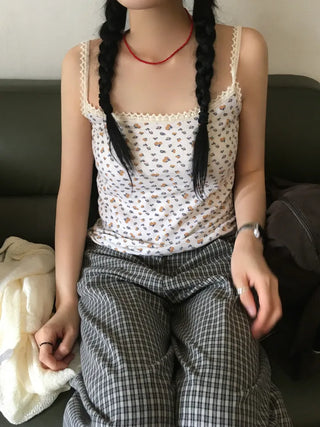 [3 colors] Front button sleeveless top
