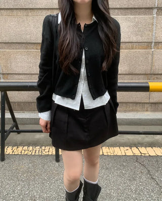 Round Cashmere Knit Cardigan