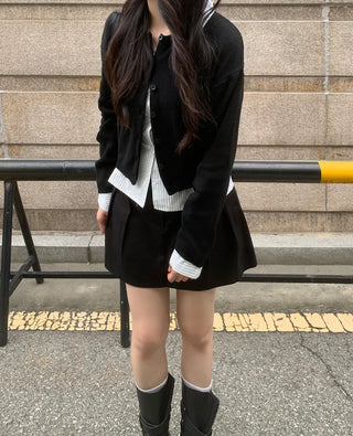 Round Cashmere Knit Cardigan