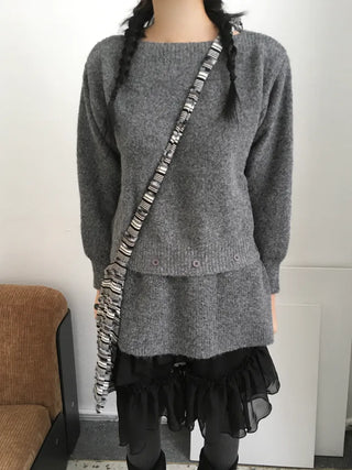 Layered ruffle knit