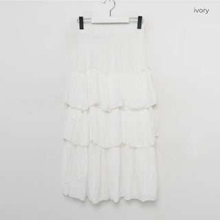 Can-can frill long skirt