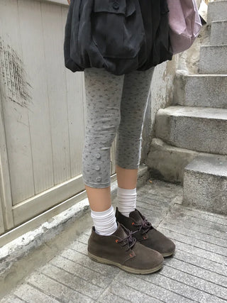 [3 colors] Flower Midi Leggings