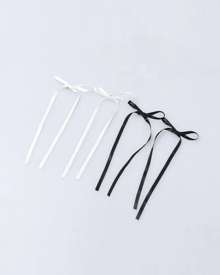 (2pcs) Satin Ribbon Hairpin Set