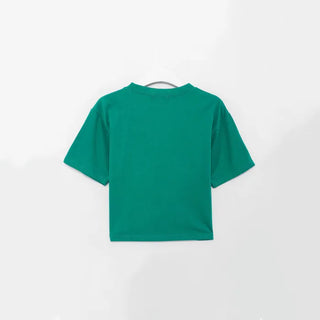 colorful cherry bomb crop t