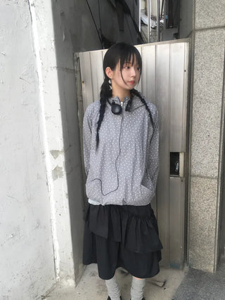 Star-patterned mountain parka with drawstring