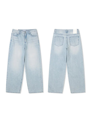 Wide denim pants